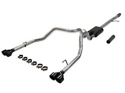Flowmaster American Thunder Dual Exhaust System with Quad Black Tips; Rear Exit (19-23 5.3L Silverado w/ Factory Dual Exhaust)