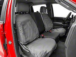 Covercraft Seat Saver Polycotton Custom Front Row Seat Covers; Charcoal (19-23 Silverado 1500 w/ Bucket Seats)