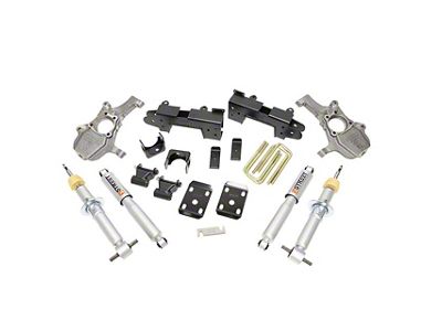 Belltech Lowering Kit with Street Performance Shocks; 2 to 4-Inch Front / 6-Inch Rear (19-23 4WD Silverado 1500 Double Cab, Crew Cab w/ 5.80-Foot Short Box, Excluding Trail Boss)