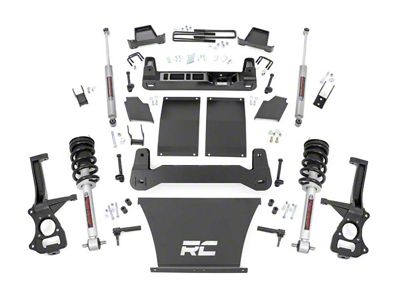 Rough Country 4-Inch Suspension Lift Kit with Lifted Struts and Premium N3 Shocks (19-23 Sierra 1500 AT4, Excluding Diesel)