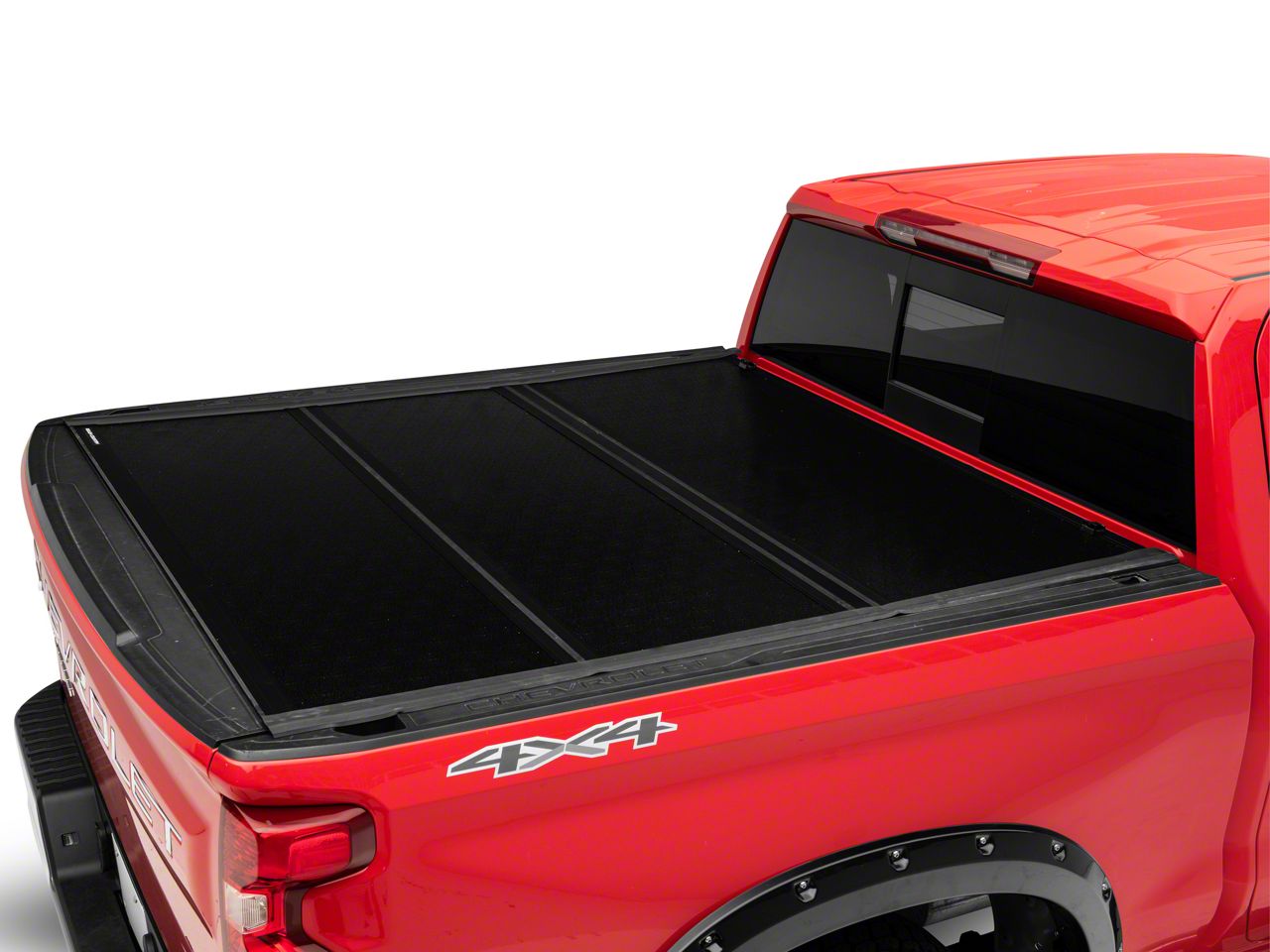 Rough Country Silverado 1500 Low Profile Hard Tri-Fold Tonneau Cover ...