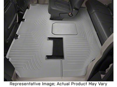 Weathertech DigitalFit Rear Floor Liner; Gray (19-23 Silverado 1500 Crew Cab w/ Front Bench Seat)