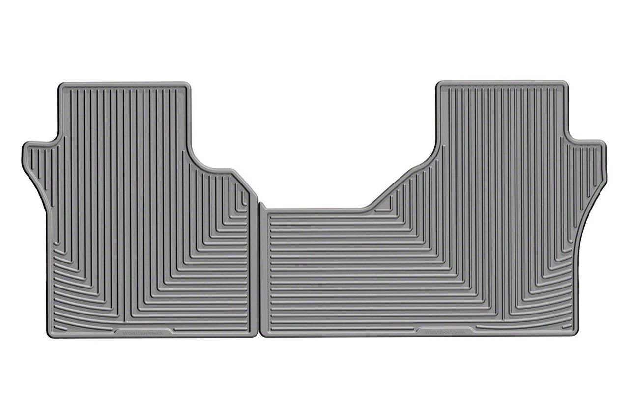 Weathertech Silverado 3500 AllWeather Rear Rubber Floor Mats; Gray