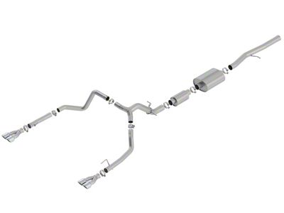 Borla S-Type Dual Exhaust System with Quad Chrome Tips; Rear Exit (19-23 6.2L Sierra 1500 w/o Factory Dual Exhaust)