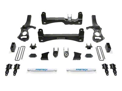 Fabtech 6-Inch Basic Suspension Lift Kit with Performance Shocks (19-23 2WD Silverado 1500 Crew Cab w/ 5.80-Foot Short Box, Excluding Trail Boss)