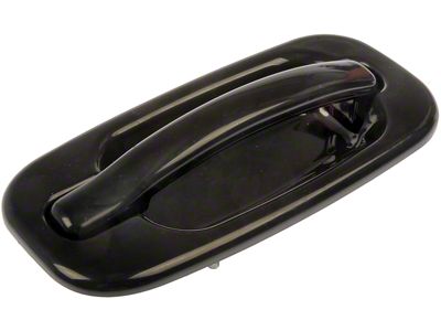 Exterior Door Handle without Keyhole; Smooth Black; Front Passenger Side (04-06 Silverado 1500)
