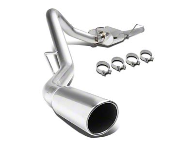Single Exhaust System with Polished Tip; Side Exit (07-13 5.3L Silverado 1500)