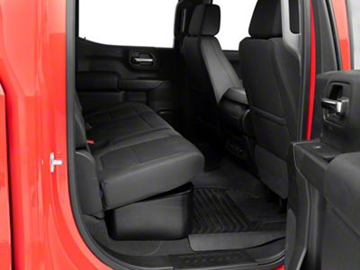 GearBox Under Seat Storage Box; Black (19-23 Silverado 1500 Crew Cab)