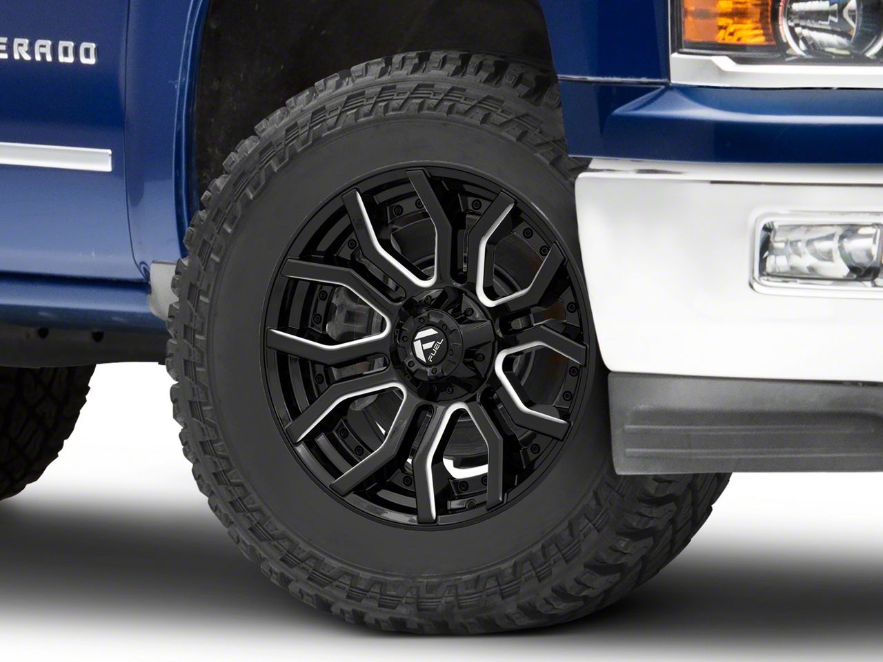 Fuel Wheels Silverado 1500 Rage Gloss Black Milled 6-Lug Wheel; 20x9 ...