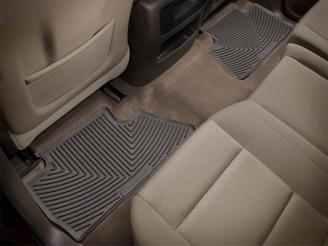 Weathertech Silverado 3500 AllWeather Rear Rubber Floor Mats; Cocoa W490CO (2023 Silverado