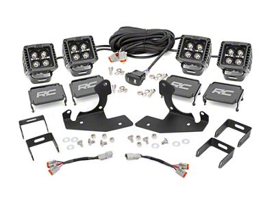 Rough Country Black Series LED Fog Light Kit with Amber DRL (07-13 Silverado 1500)
