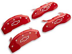 MGP Red Caliper Covers with Bowtie Logo; Front and Rear (19-23 Silverado 1500)