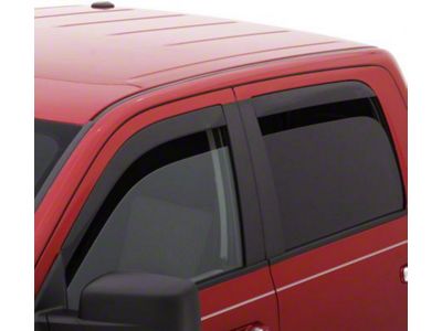 Low Profile Ventvisor Window Deflectors; Front and Rear; Dark Smoke (19-23 Sierra 1500 Double Cab)