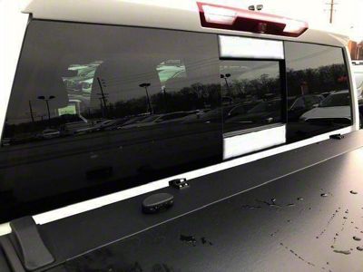 Sliding Rear Window Trim Accents; Stainless Steel (19-23 Silverado 1500)