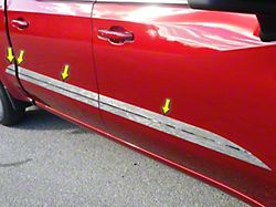 Body Side Molding Accent Trim; Stainless Steel (19-23 Silverado 1500 Crew Cab)