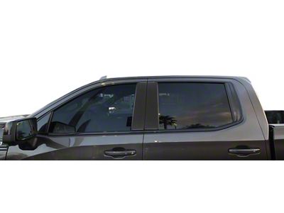 Door B-Pillar Accent Trim; Domed Carbon Fiber (19-23 Silverado 1500)
