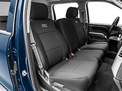Rough Country Neoprene Front Seat Covers; Black (14-18 Silverado 1500)