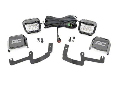 Rough Country 3-Inch Osram Wide Angle Series LED Ditch Light Kit (19-23 Silverado 1500)
