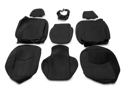 Proven Ground Premium Neoprene Front and Rear Seat Covers; Black (99-06 Silverado 1500 Extended Cab)
