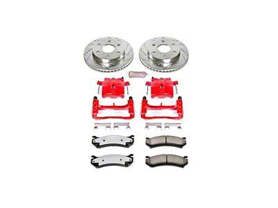 PowerStop Z36 Extreme Truck and Tow 6-Lug Brake Rotor, Pad and Caliper Kit; Front (99-06 Silverado 1500 w/o Rear Drum Brakes)