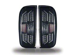 LED Tail Lights; Black Housing; Smoked Lens (15-19 Silverado 3500 HD)