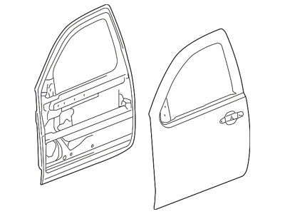 GM Door Shell; Front Left (07-13 Silverado 1500)