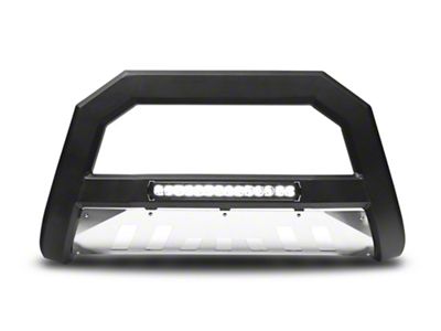 Armordillo AR Series Bull Bar with Aluminum Skid Plate and LED Light Bar; Matte Black (99-06 Silverado 1500)