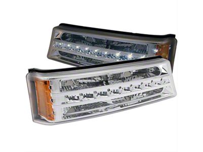 G2 LED Parking/Turn Signal Lights; Chrome (03-06 Silverado 1500)