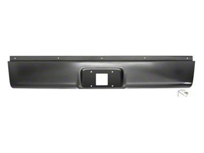 Steel Roll Pan with License Plate Cutout; Unpainted (99-06 Sierra 1500 Fleetside)