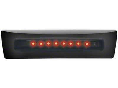 Black LED Locking Tailgate Handle; Red LED; Smoked (07-14 Silverado 2500 HD)
