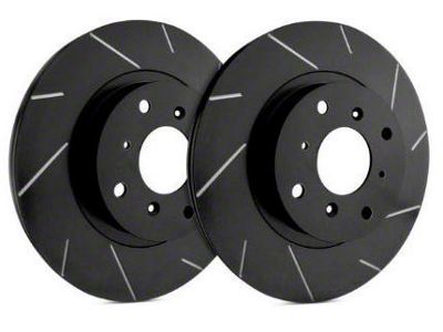 SP Performance Slotted 6-Lug Rotors with Black Zinc Plating; Front Pair (05-06 Silverado 1500 w/ Rear Drum Brakes; 07-18 Silverado 1500)