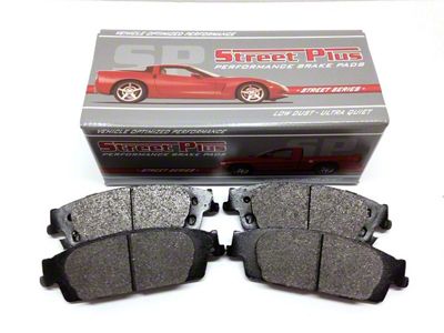 SP Performance Street Plus Semi-Metallic Brake Pads; Front Pair (2007 Silverado 1500 w/ Vacuum Power Brake Booster)
