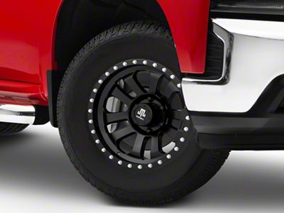 Mammoth 10-Spoke Beadlock Matte Black 6-Lug Wheel; 17x9; -6mm Offset (19-23 Silverado 1500)