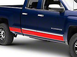 SEC10 Rocker Stripe Curves; Red (99-23 Silverado 1500)