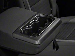 Center Console Cup Holder Accent Trim Only; Domed Carbon Fiber (20-23 Silverado 3500 HD)