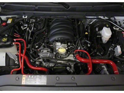HPS Silicone Radiator Coolant Hose Kit; Red (14-18 V8 Silverado 1500)