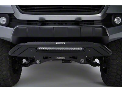 RC3 LR Skid Plate Bull Bar with 20-Inch LED Light Bar Mount; Textured Black (14-15 Silverado 1500)