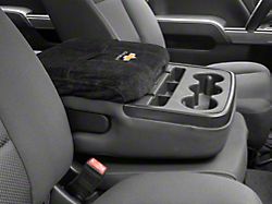 Center Console Cover with Chevrolet Bowtie Logo; Black (15-19 Silverado 3500 HD w/ Bucket Seats)