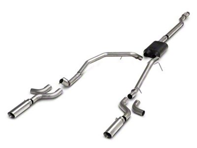 Proven Ground Dual Exhaust System with Polished Tips; Side Exit (14-18 5.3L Silverado 1500)