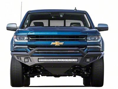 Armour II Heavy Duty Front Bumper with 30-Inch LED Light Bar and 4-Inch Cube Lights (16-18 Silverado 1500)