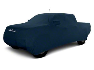 Coverking Satin Stretch Indoor Car Cover; Dark Blue (19-23 Silverado 1500 Double Cab w/ Non-Towing Mirrors)