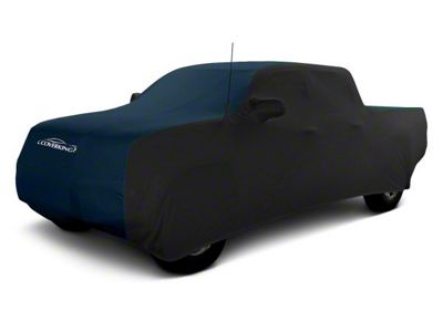 Coverking Satin Stretch Indoor Car Cover; Black/Dark Blue (07-13 Silverado 1500 Crew Cab w/ Non-Towing Mirrors)