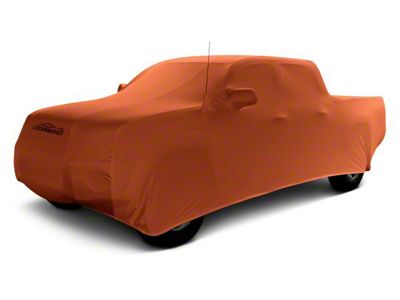 Coverking Satin Stretch Indoor Car Cover; Inferno Orange (19-23 Silverado 1500 Crew Cab w/ Non-Towing Mirrors)