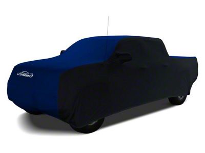 Coverking Satin Stretch Indoor Car Cover; Black/Impact Blue (07-13 Silverado 1500 Extended Cab w/ Non-Towing Mirrors)