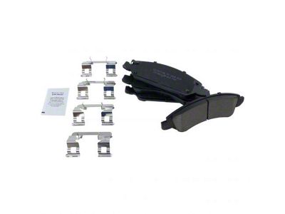 Ceramic Brake Pads; Front and Rear (14-18 Sierra 1500)