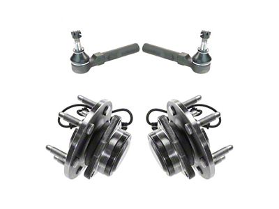 Front Wheel Bearing and Hub Assembly Set with Front Outer Tie Rods (99-06 2WD Sierra 1500)
