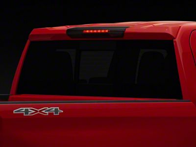 Third Brake Light Cover; Carbon Fiber Look (19-23 Silverado 1500)