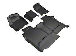 3D MAXpider KAGU Series All-Weather Custom Fit Front and Rear Floor Liners; Black (19-23 Silverado 1500 Crew Cab)