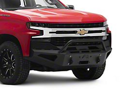 Fab Fours Red Steel Front Bumper with Pre-Runner Guard; Matte Black (19-23 Silverado 1500, Excluding Diesel)