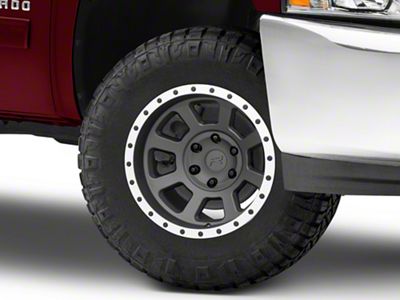 Rovos Wheels Kalahari Charcoal with Machined Lip 6-Lug Wheel; 17x9; -6mm Offset (07-13 Silverado 1500)
